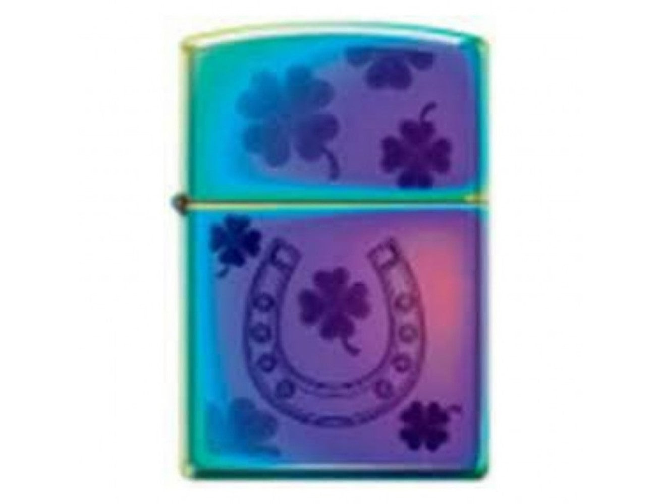 Zippo Lighter 151 AE401196 REG SPECTRUM HORSESHOE CLOVERS DESIGN