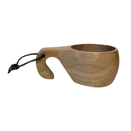 Outdoor Rubber Wood Mug - 176g, Wooden Mug,    - Outdoor Kuwait