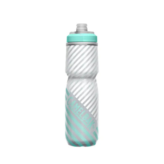 Camelbak Podium® Chill Outdoor Bike Bottle -  24 oz, Water Bottles, Grey/Teal Stripe   - Outdoor Kuwait