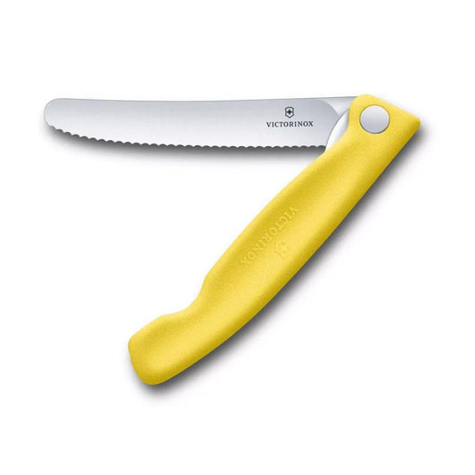 Victorinox Foldable Paring Knife (Wavy Edge), Knives, Yellow   - Outdoor Kuwait