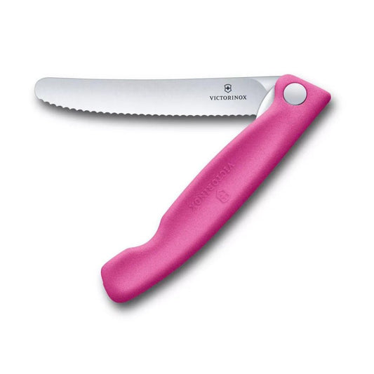 Victorinox Foldable Paring Knife (Wavy Edge), Knives, Pink   - Outdoor Kuwait