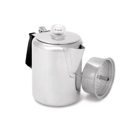 GSI Outdoor Glacier Stainless Coffee Percolator with Silicone Handle, Coffee Machine, 9 Cups   - Outdoor Kuwait