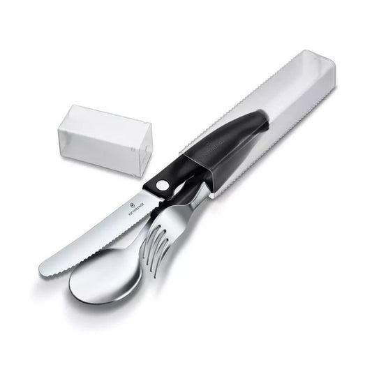 Victorinox Swiss Classic Cutlery Set 3pcs, Reusable Cutlery, Black   - Outdoor Kuwait