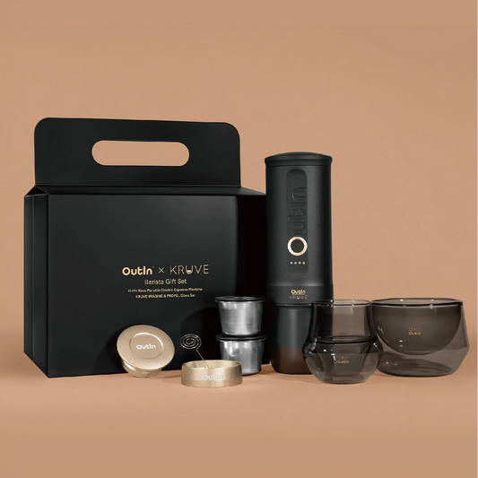 Outin Nano KRUVE Gift Set (Black and Gold), Espresso Machine, - Outdoor Kuwait