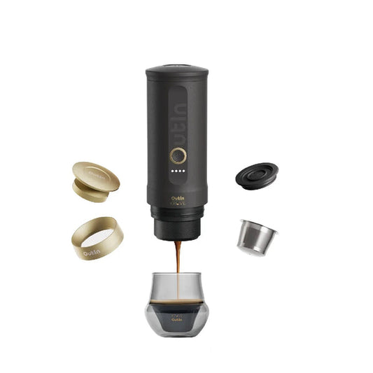Outin Nano KRUVE Gift Set (Black and Gold), Espresso Machine, - Outdoor Kuwait