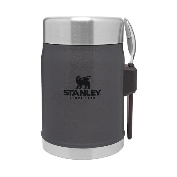 STANLEY CLASSIC LEGENDARY FOOD JAR + SPORK | 0.4L, Food Storage, Charcoal   - Outdoor Kuwait