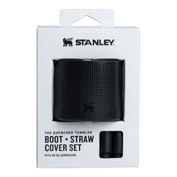 Stanley Quencher Boot + Straw Topper 40oz, Water Bottle Accessories, Black - Outdoor Kuwait