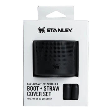 Stanley Quencher Boot + Straw Topper 20oz | 30oz, Water Bottle Accessories, Black - Outdoor Kuwait
