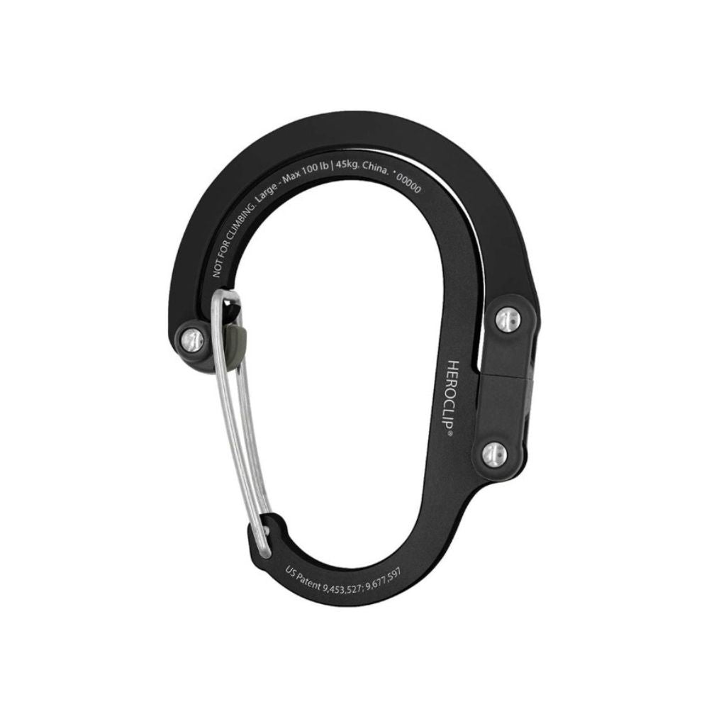 Heroclip® Large, Carabiners, Stealth Black   - Outdoor Kuwait