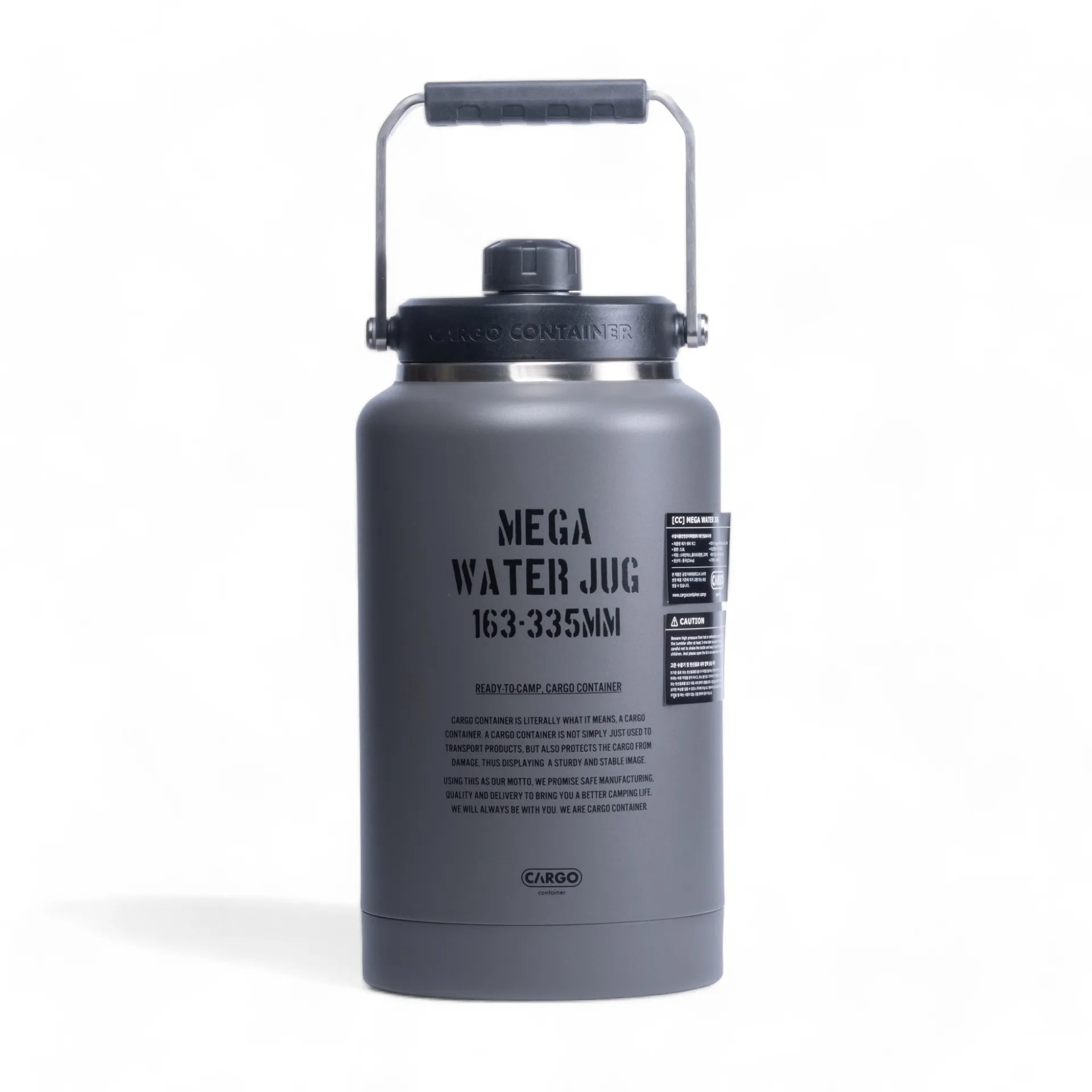 Cargo Container Mega Water Jug 3.8L, Water Bottles, Grey - Outdoor Kuwait