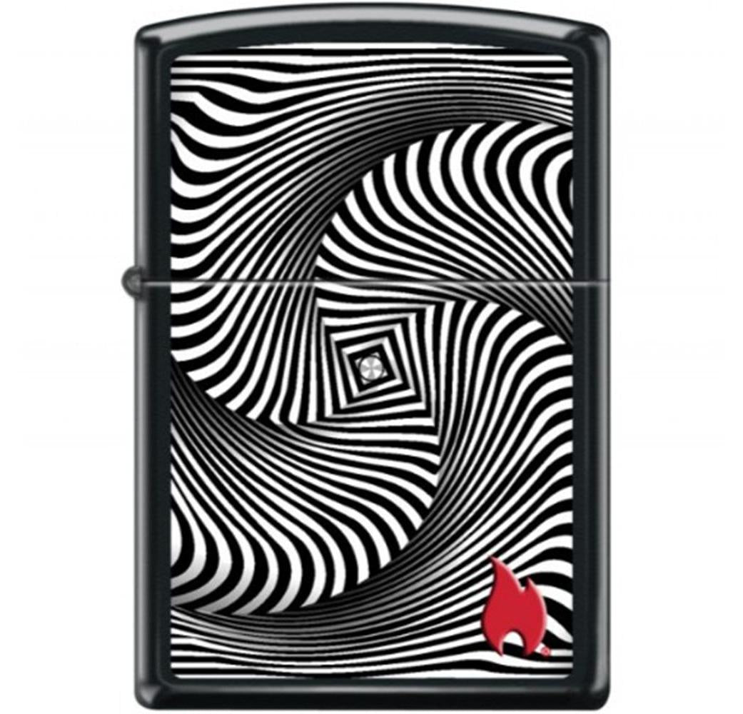 Zippo Lighter 218-Ci404858 Regular Black Matte Illusion Art, Lighter, - Outdoor Kuwait