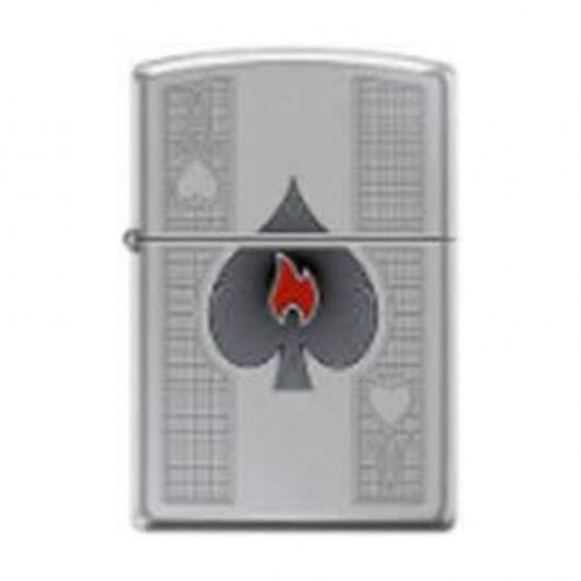 Zippo Reg Hi Pol Chrome Spade Lighter -ZP250 CI016038, Lighters & Matches,    - Outdoor Kuwait