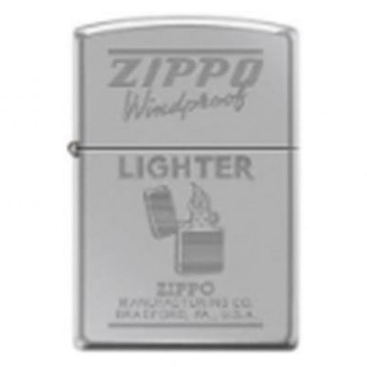 Zippo Reg High Polish Chrome Windproof Lighter -ZP250 AE184633, Lighters & Matches,    - Outdoor Kuwait