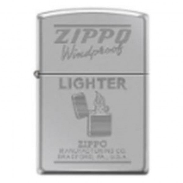 Zippo Reg High Polish Chrome Windproof Lighter -ZP250 AE184633, Lighter, - Outdoor Kuwait