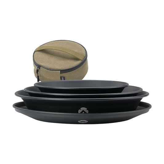 Campingmoon Camping Plates Stainless Steel 4pcs, Cookware,    - Outdoor Kuwait