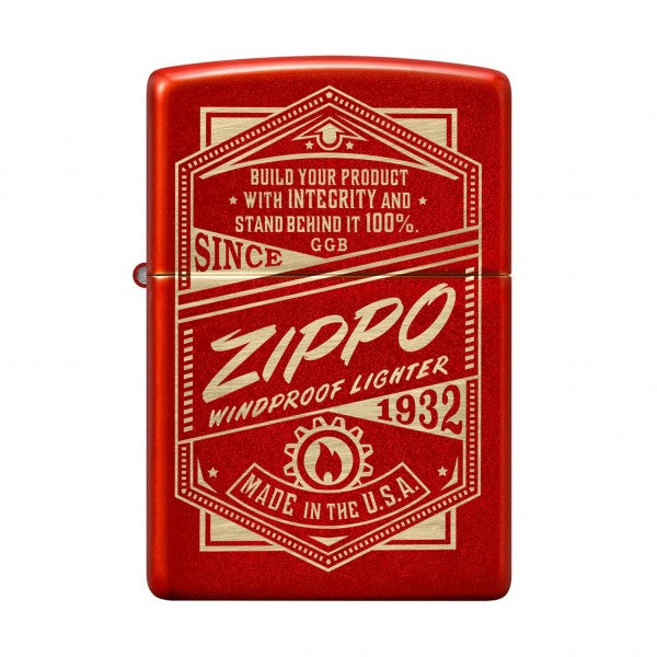 Zippo It Works Design Metallic Red Lighter -ZP48620, Lighter, - Outdoor Kuwait