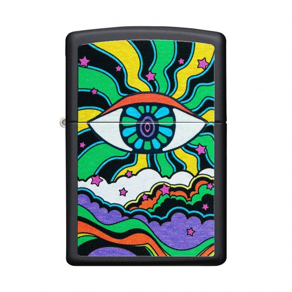 Zippo Black Light Eye Design Lighter -ZP49699, Lighter, - Outdoor Kuwait