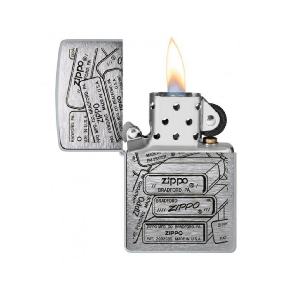 Zippo Bottom Stamps Design Lighter -ZP48713 200, Lighter, - Outdoor Kuwait