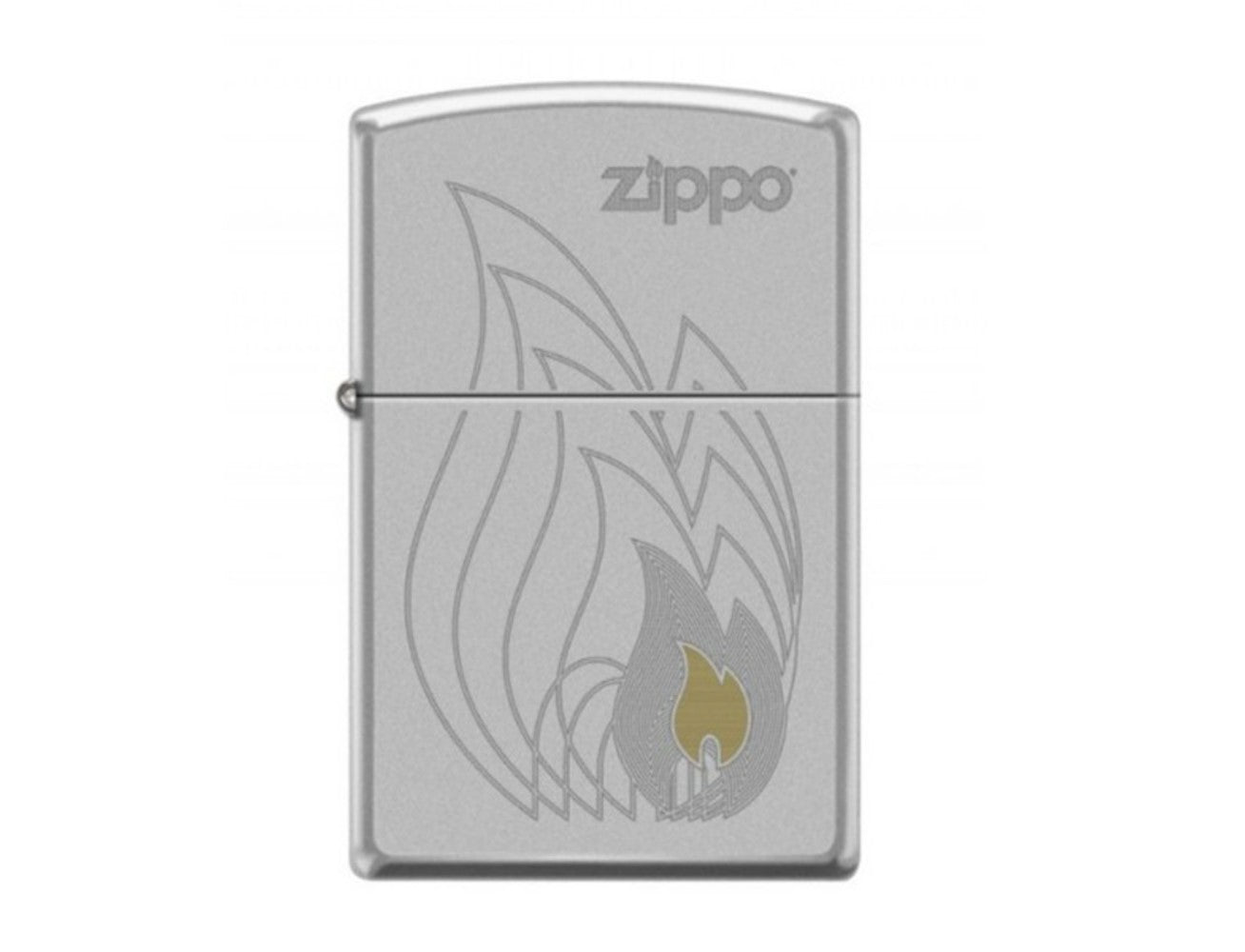 ZIPPO FLAMES REG SATIN CHROME, Lighter, - Outdoor Kuwait