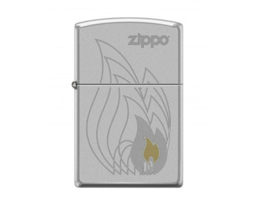 ZIPPO FLAMES REG SATIN CHROME, Lighters & Matches,    - Outdoor Kuwait
