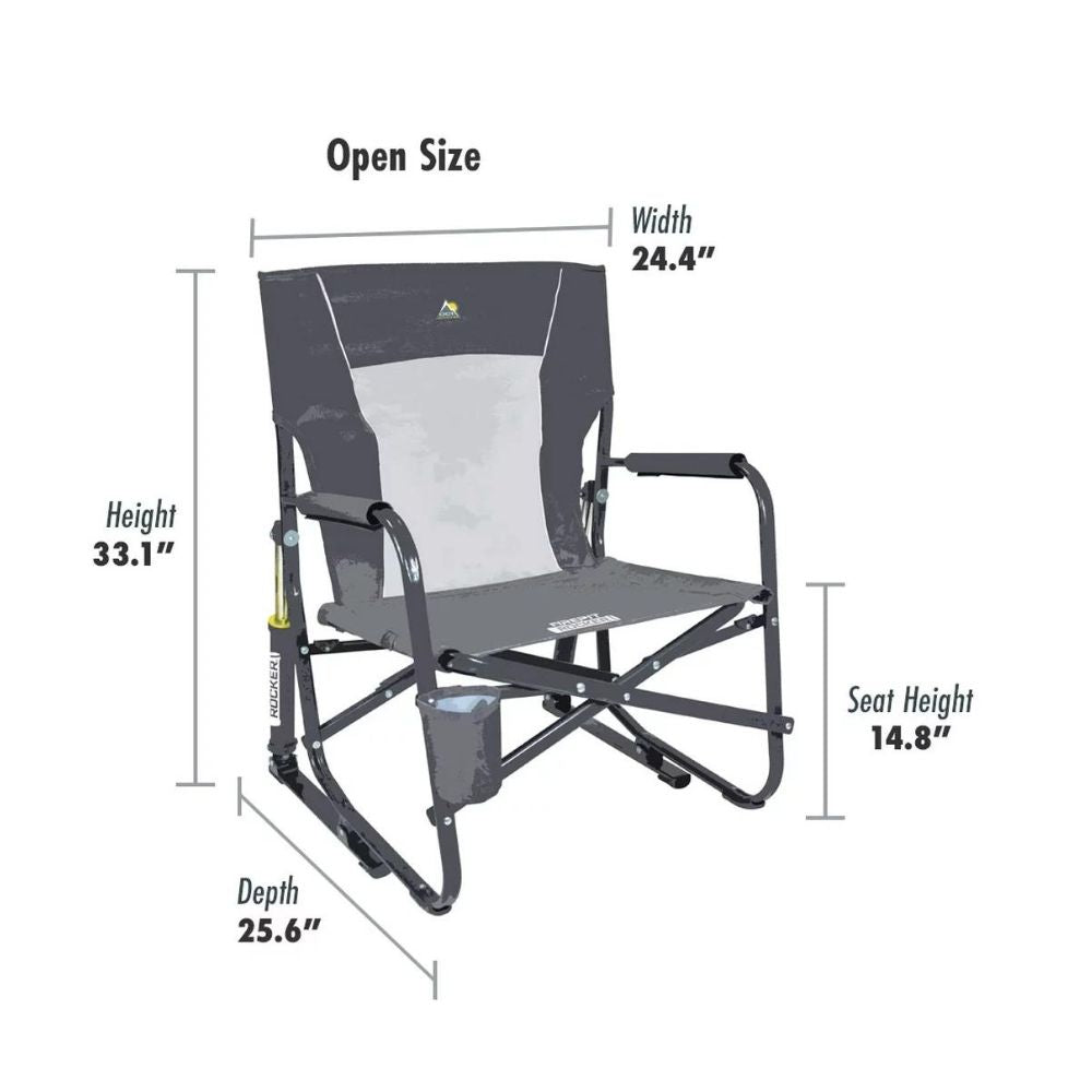 GCI Outdoor Fire Pit Rocker (Pewter Gray), Chair, - Outdoor Kuwait