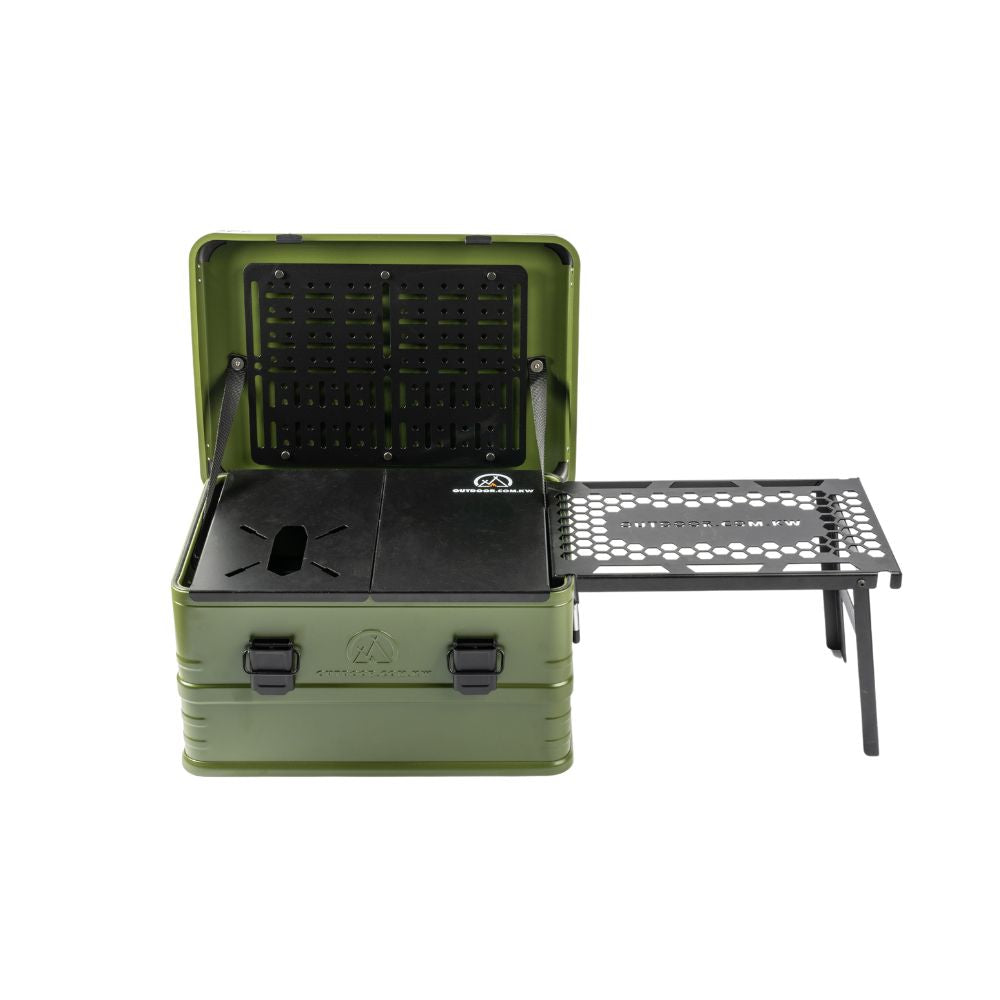 Outdoor Portable Aluminum Storage Container & Accessories - Green, Storage Box, - Outdoor Kuwait