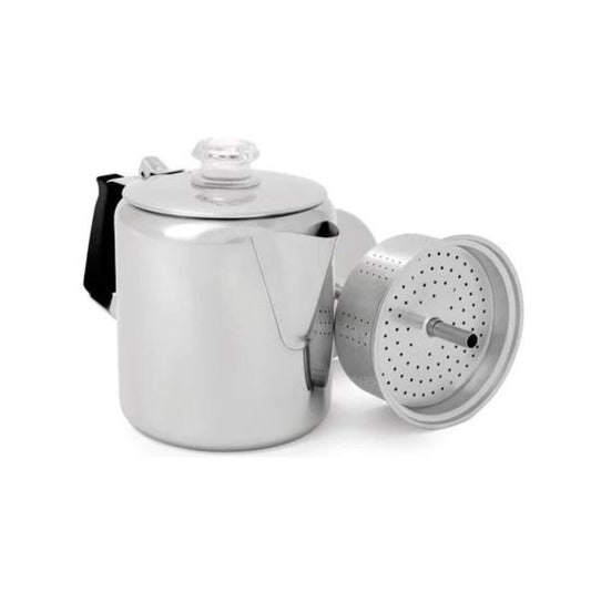 GSI Outdoor Glacier Stainless Coffee Percolator with Silicone Handle, Coffee Machine, 3 Cups   - Outdoor Kuwait