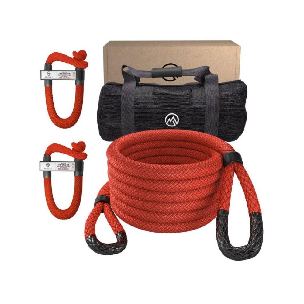 Miolle Kinetic Recovery & Tow Rope Set - 3/4 inch x 20 feet, Recovery Ropes,    - Outdoor Kuwait