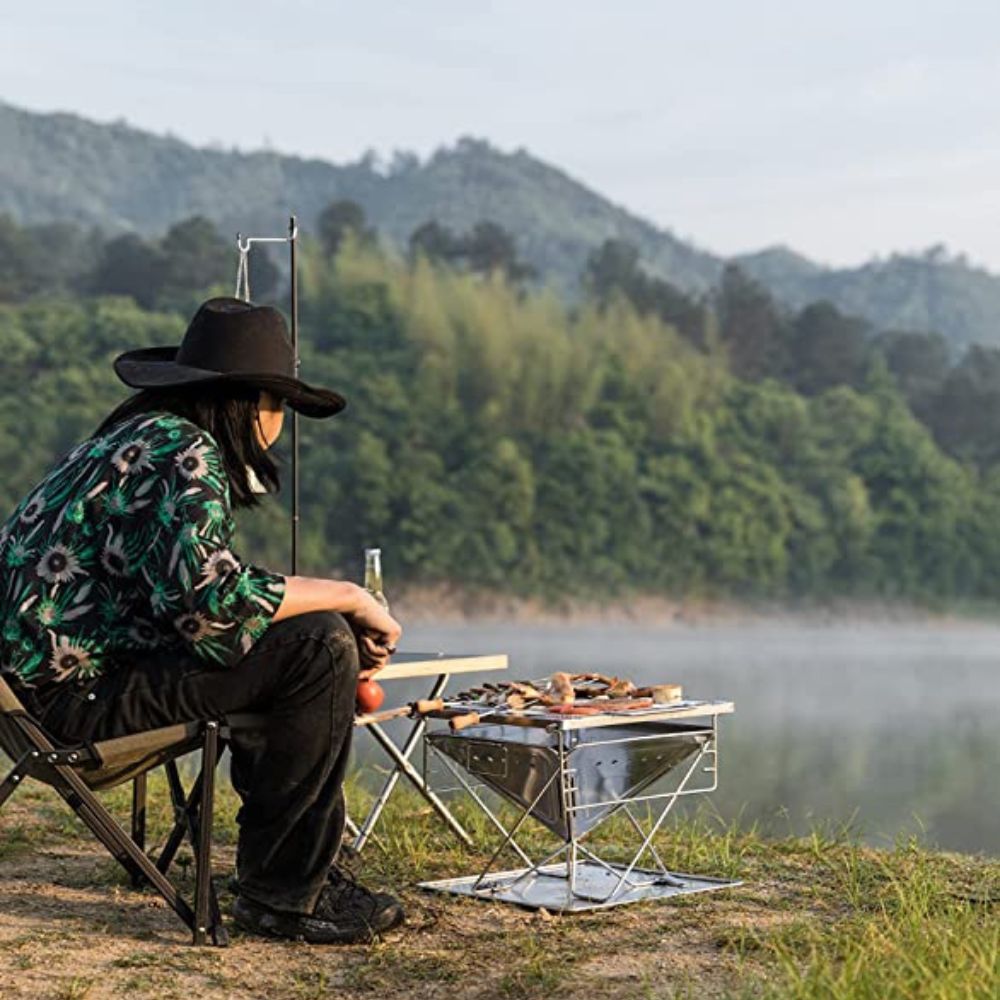 Campingmoon Khaki Chuanzai Chair, Camp Furniture,    - Outdoor Kuwait