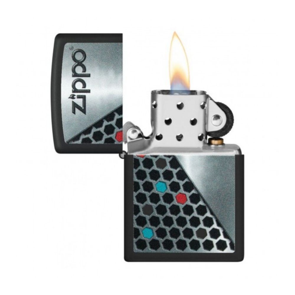 Zippo Hexagon Design Lighter -ZP48709 218, Lighter, - Outdoor Kuwait