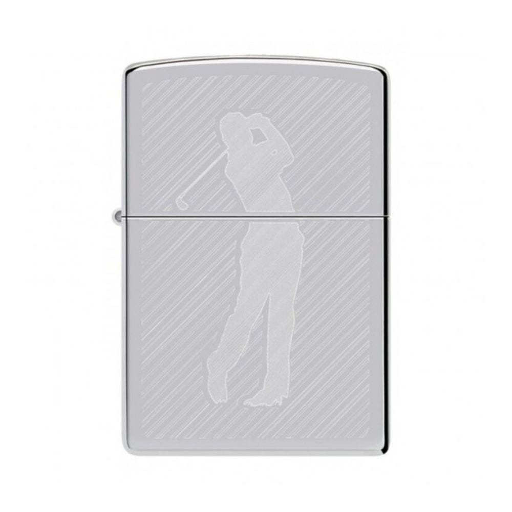 Zippo Reg Satin Chrome Golfer Lighter -ZP250 AE184527, Lighter, - Outdoor Kuwait