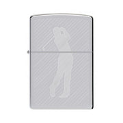 Zippo Reg Satin Chrome Golfer Lighter -ZP250 AE184527, Lighter, - Outdoor Kuwait