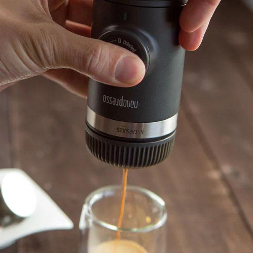 Wacaco Nanopresso - Black + Nespresso Adapter, Espresso Machine, - Outdoor Kuwait