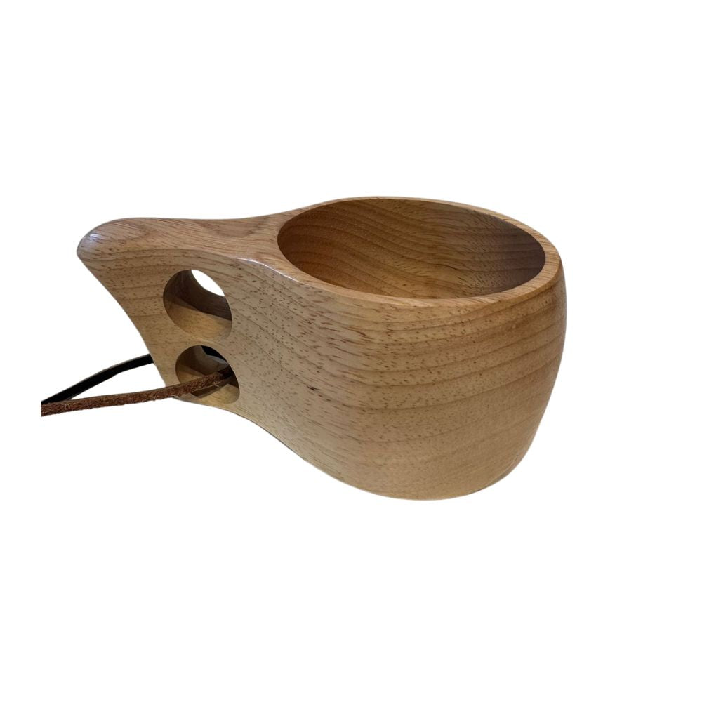 Outdoor Rubber Wood Mug - 173g, Wooden Mug,    - Outdoor Kuwait
