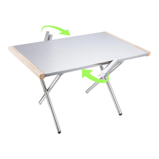 Campingmoon Stainless Steel Large Outdoor Table, Camp Furniture,    - Outdoor Kuwait