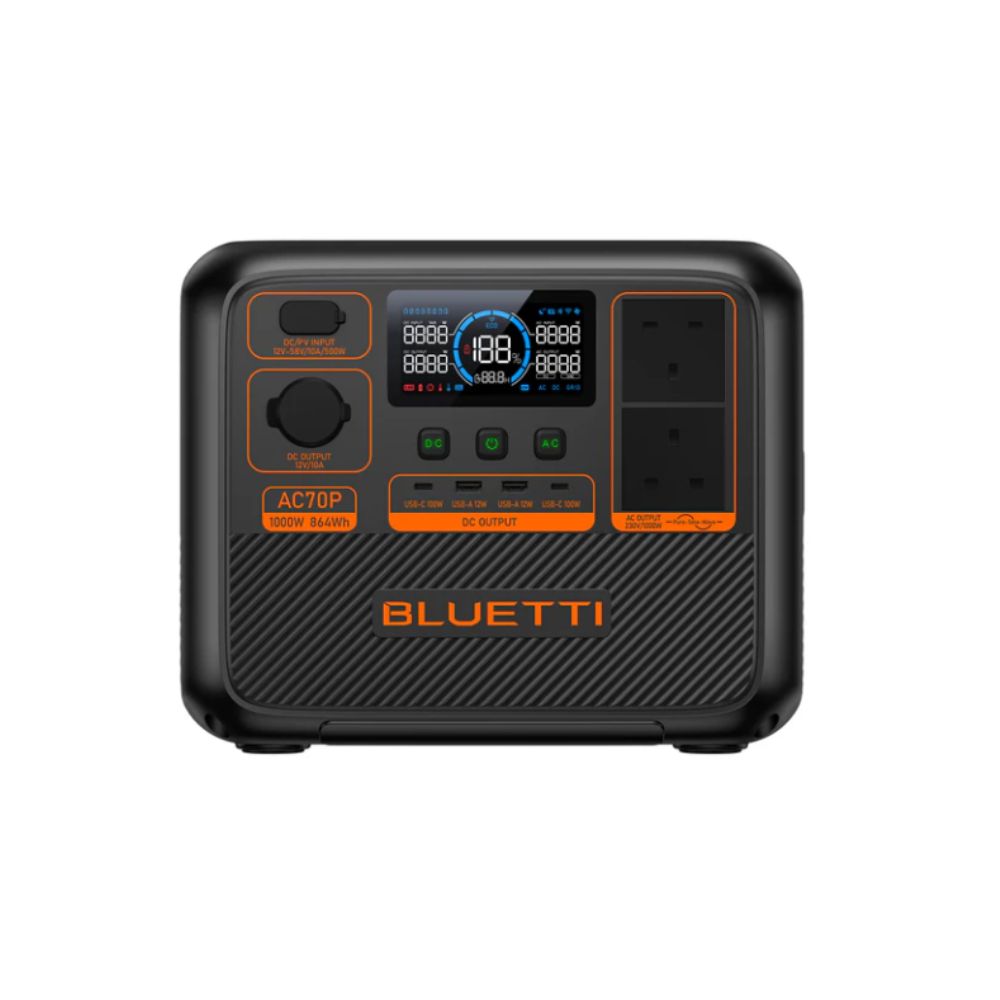 BLUETTI AC70P Portable Power Station | 1000W 864Wh, Power Station, - Outdoor Kuwait