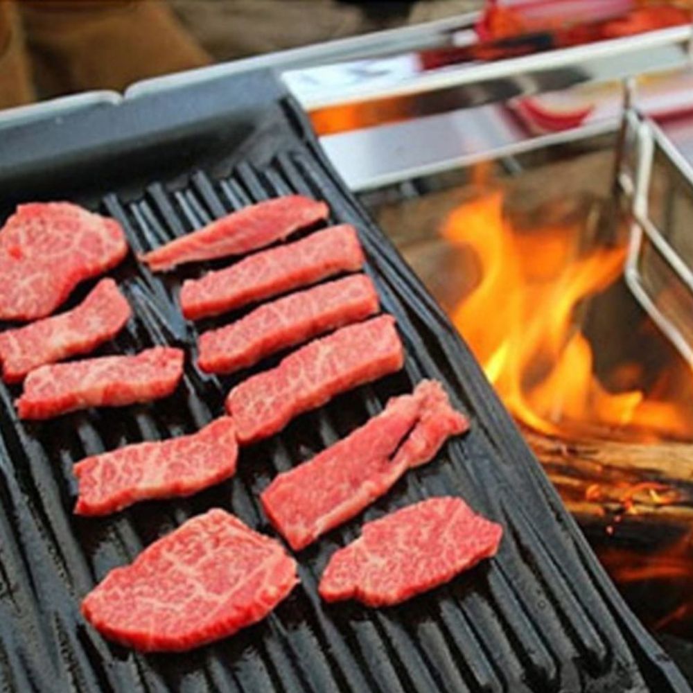 Campingmoon Cast Iron Half Grill Plate - W3, Outdoor Grill Accessories,    - Outdoor Kuwait