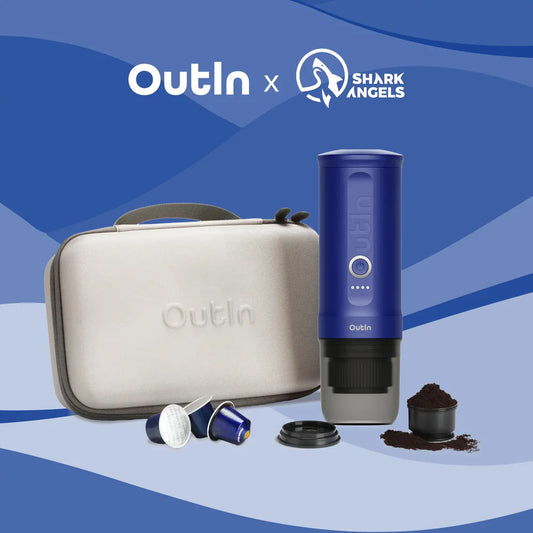 Outin Nano Portable Espresso Machine Set (Ocean Blue), Coffee Machine, - Outdoor Kuwait