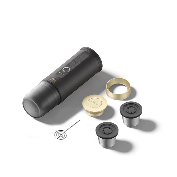 Outin Nano KRUVE Gift Set (Black and Gold), Espresso Machine, - Outdoor Kuwait