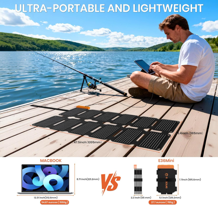 FlexSolar E36MINI 36W Solar Panel Charger