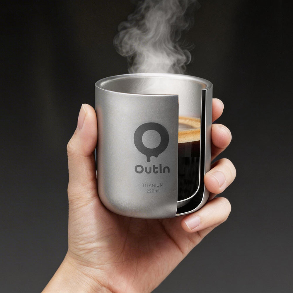 Outin Titanium Coffee Cup, Coffee Cup, - Outdoor Kuwait