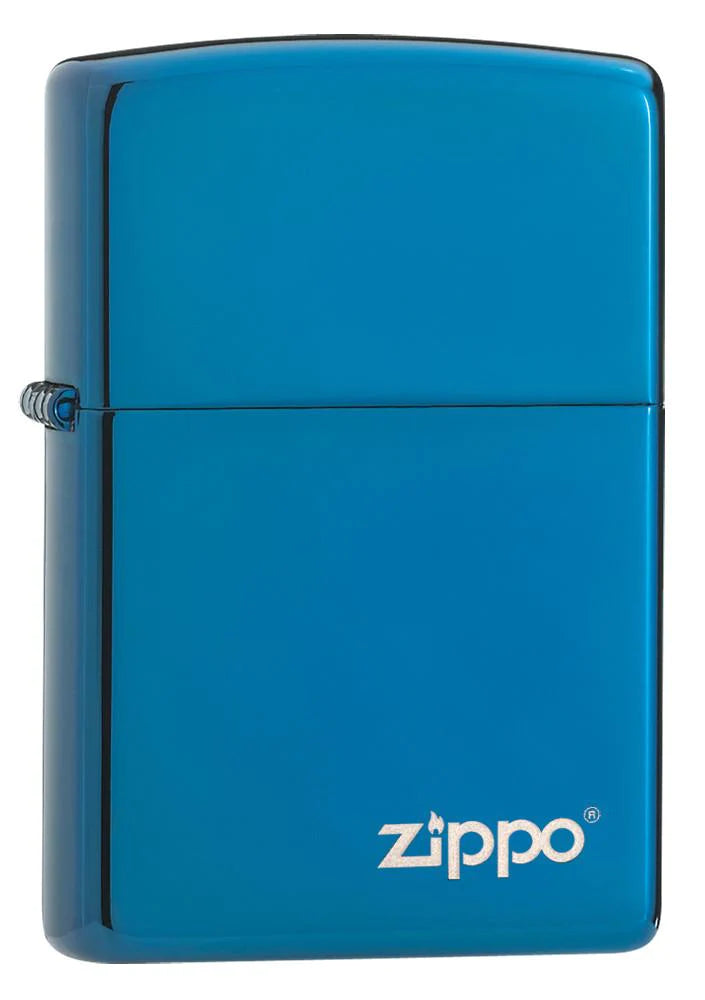 Zippo Classic High Polish Blue Zippo Logo, Lighter, - Outdoor Kuwait