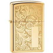 Reg Brass Venetian Gold Zippo Lighter ZP352B, Lighter, - Outdoor Kuwait