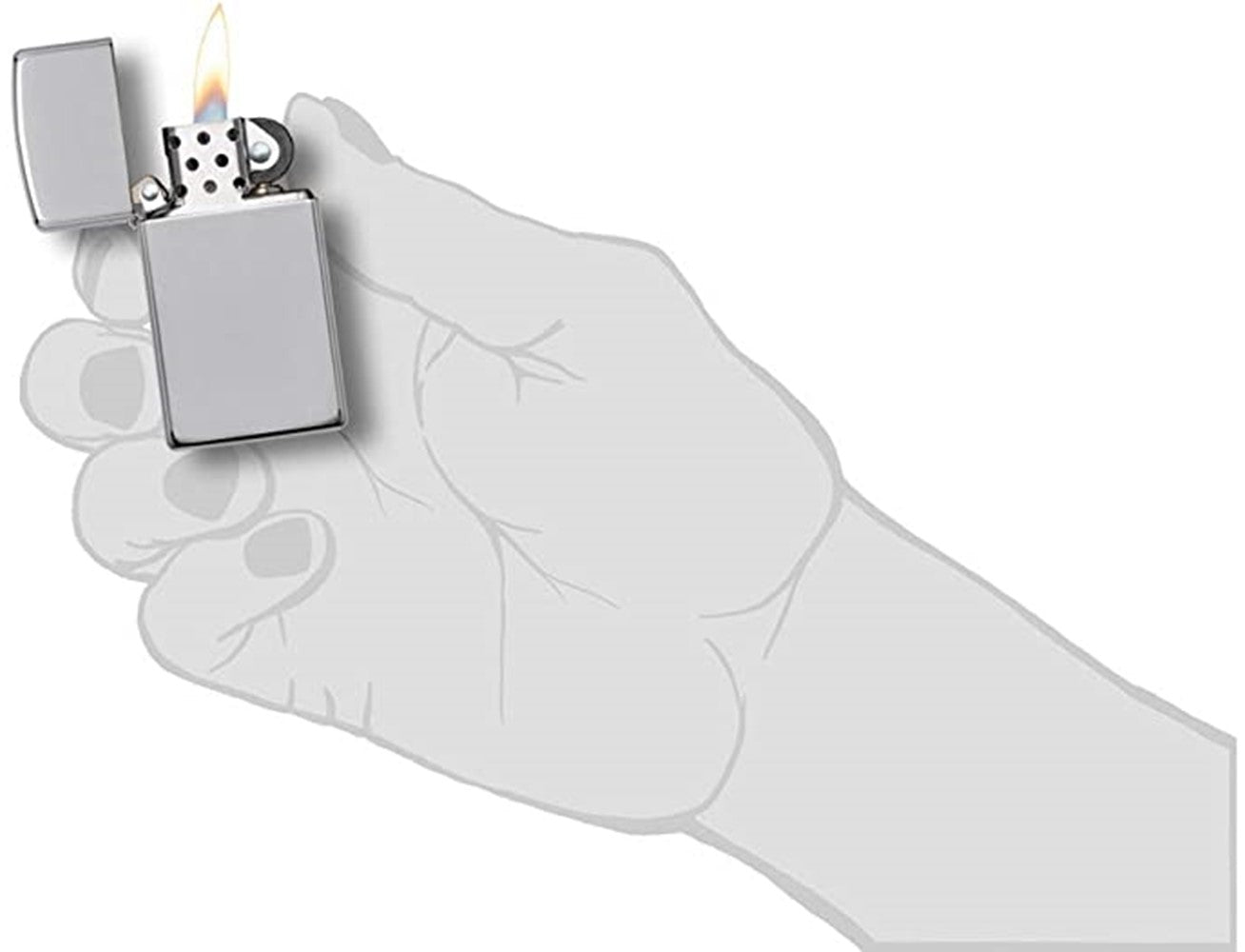 Zippo 1610-Hp Chrome Lighter, Lighter, - Outdoor Kuwait