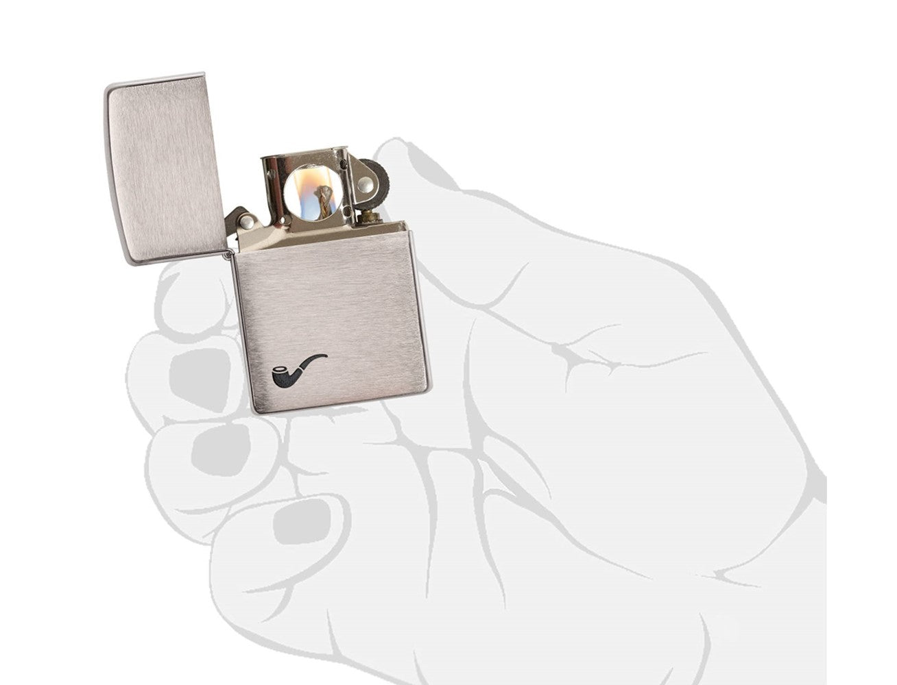 Zippo 200pl-Brfin.Chr Pipe Lighter, Lighter, - Outdoor Kuwait