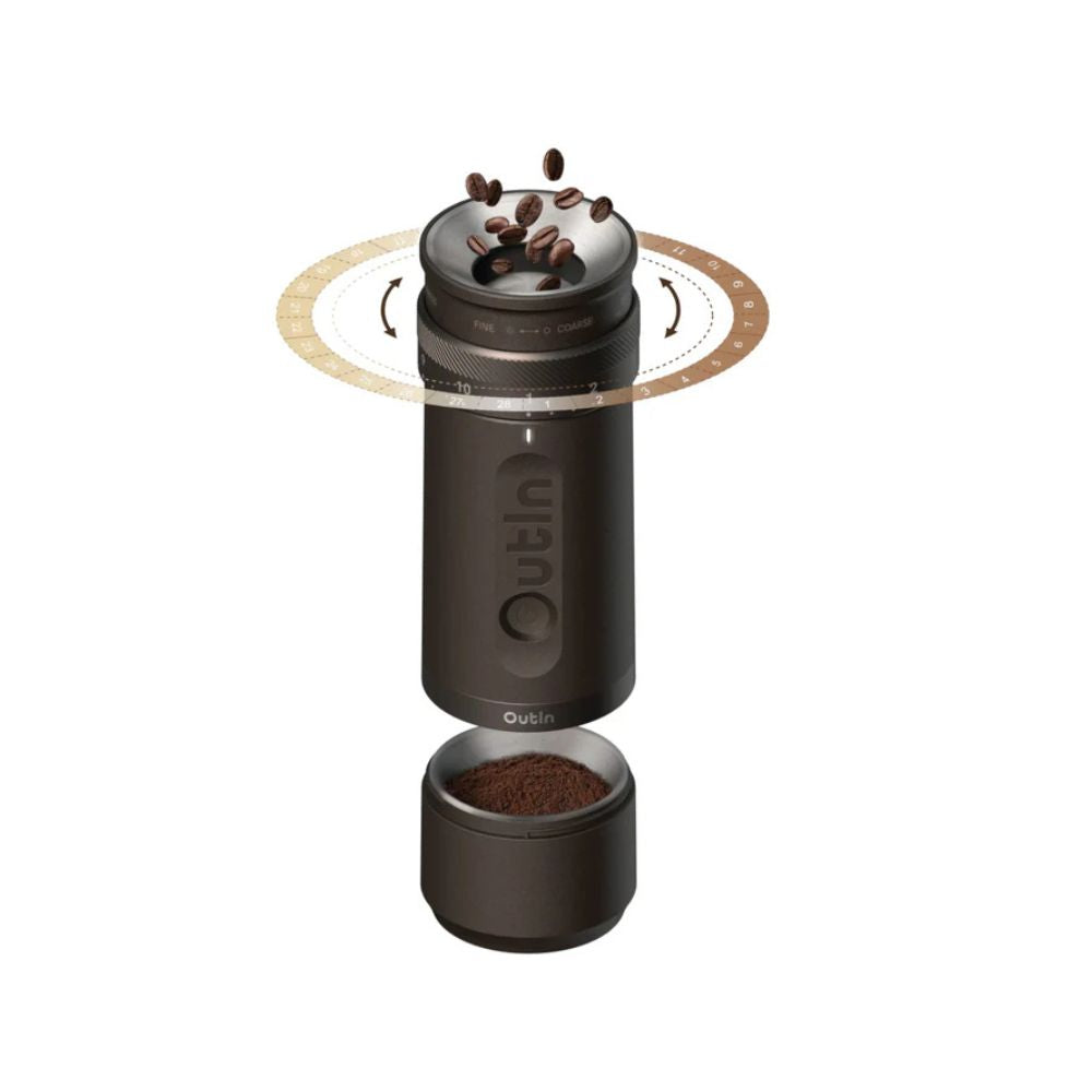 OutIn Fino Portable Electric Espresso Coffee Grinder - Sandstone White, Coffee Grinder, - Outdoor Kuwait