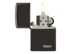 Zippo Lighter 24756Zl Ebony With Zippo Logo Lasered
