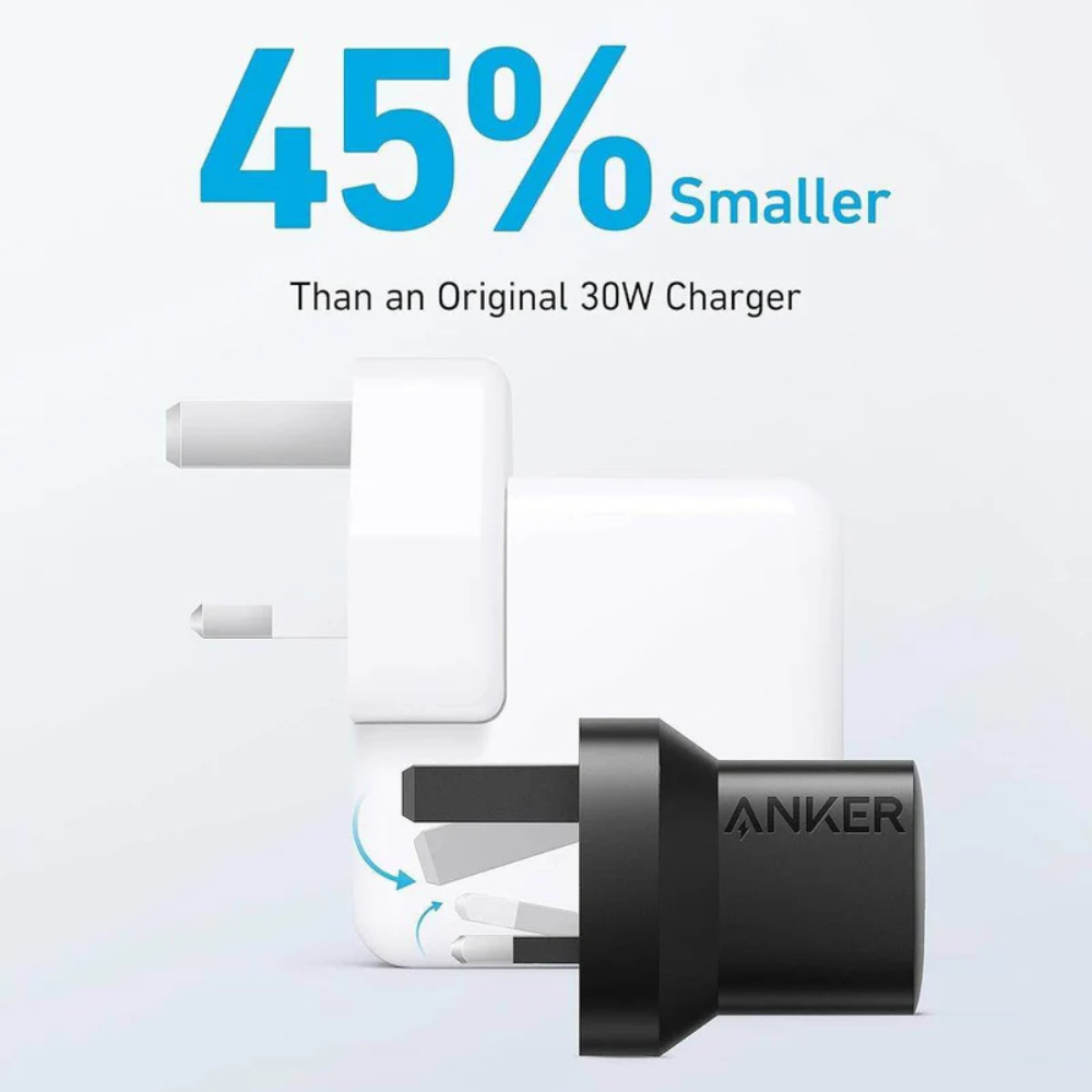 Anker 323 Charger (33W) - Black, Wall Charger, - Outdoor Kuwait