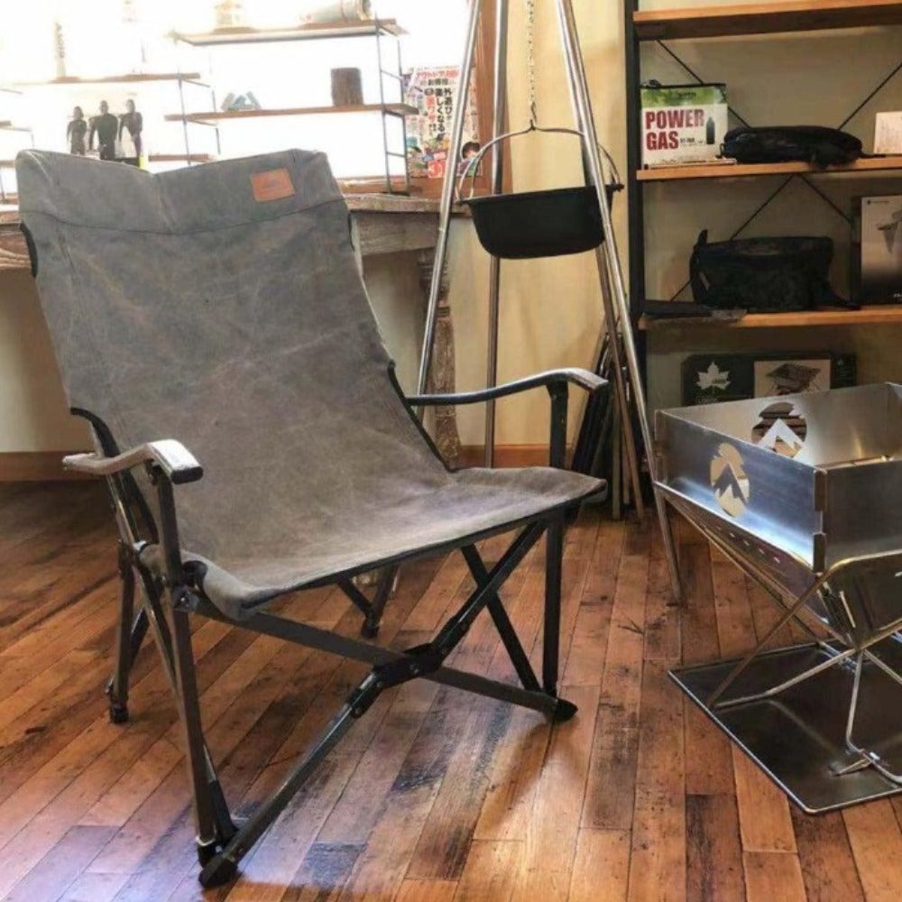 Campingmoon Foldable Canvas Camping Low Style Chair - Khaki, Camp Furniture,    - Outdoor Kuwait