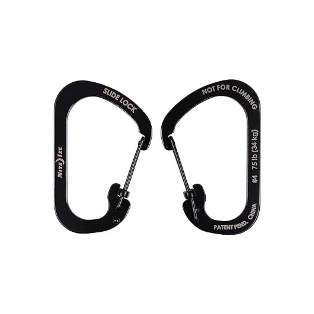 NITE IZE SLIDELOCK® CARABINER STAINLESS STEEL - Size 4, Carabiners,    - Outdoor Kuwait